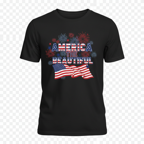 America the Beautiful Black Shirt