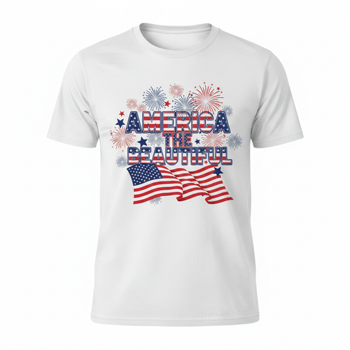 America the Beautiful White Shirt