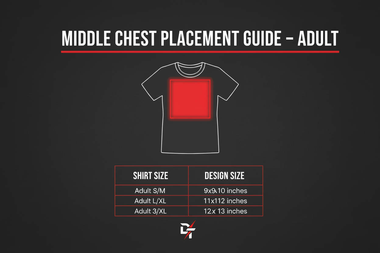 Middle Chest Placement Guide - Adult