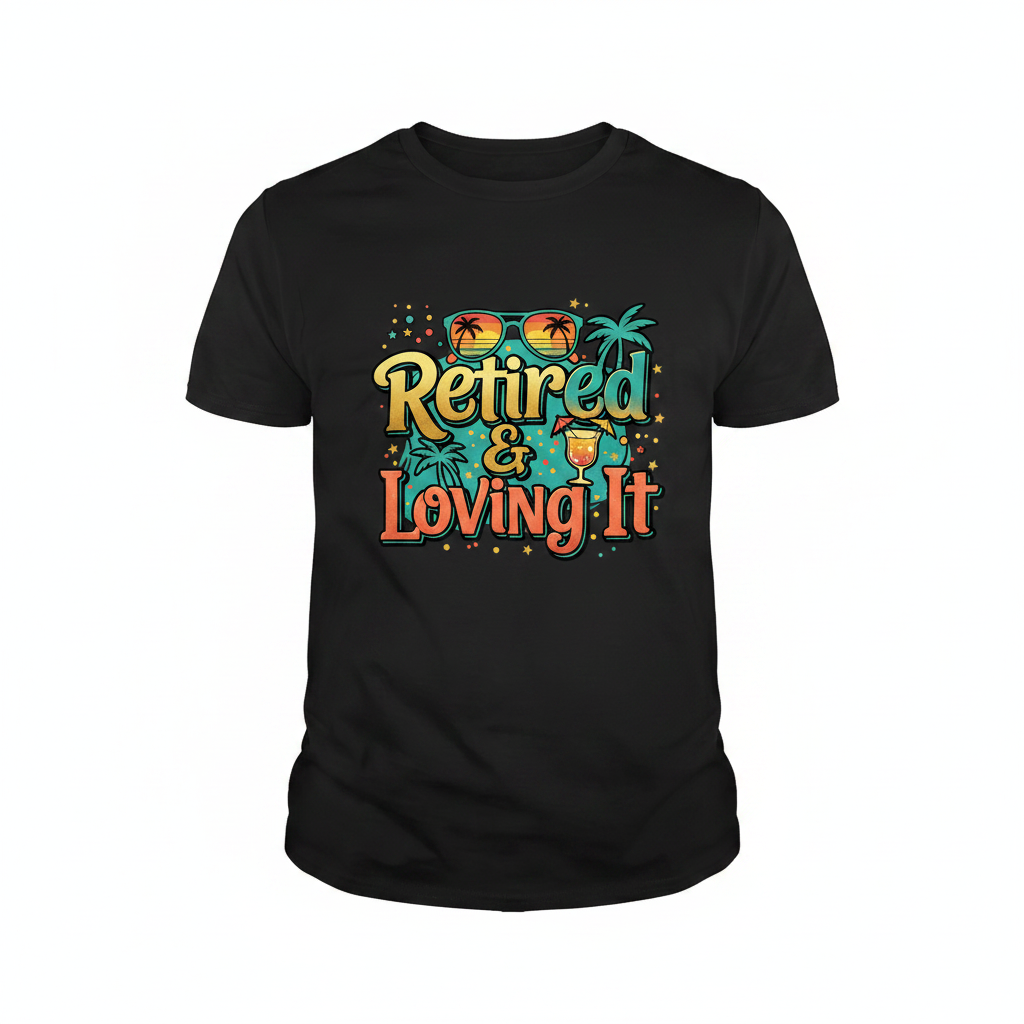 Retired Loving It Black Shirt