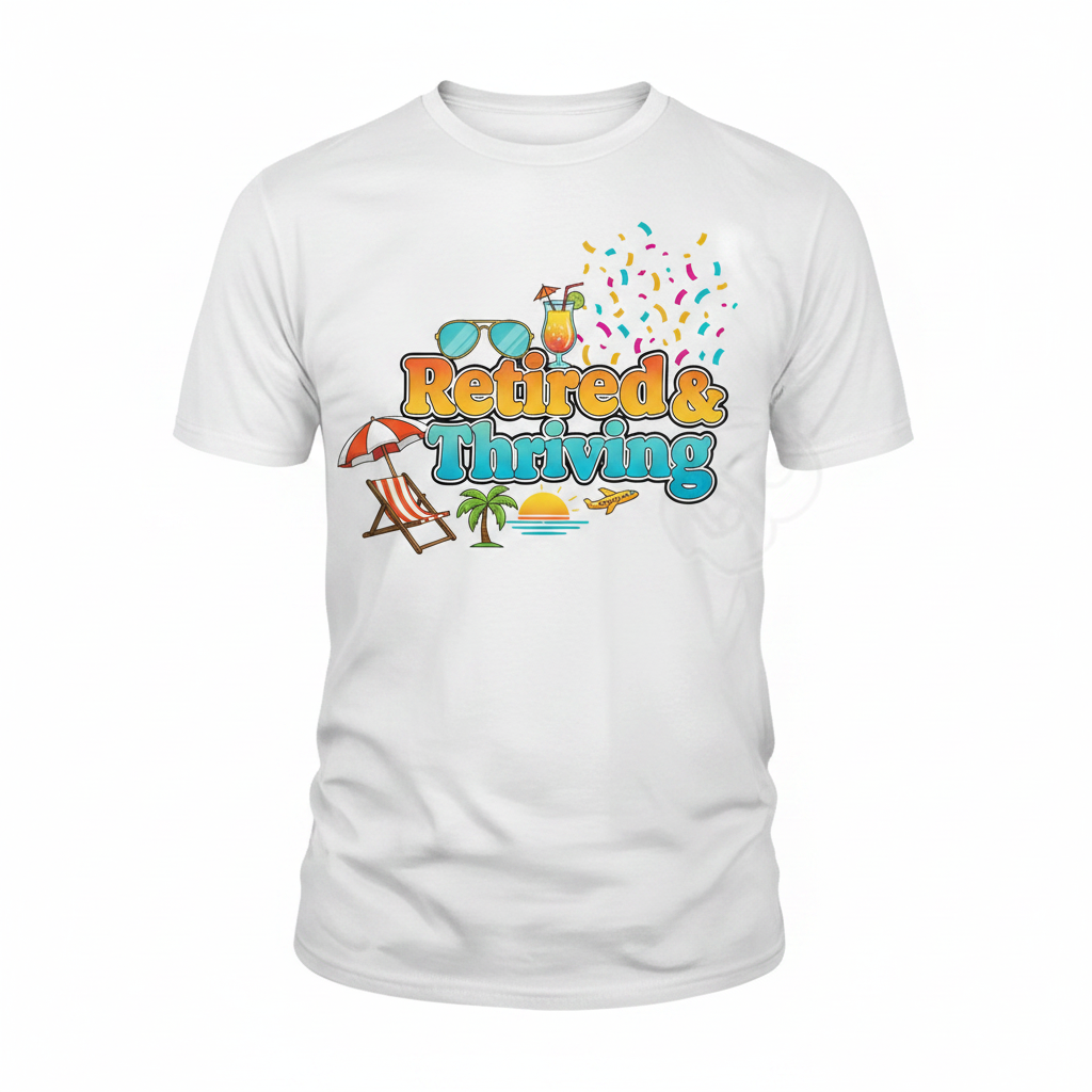 Retired & Thriving White Shirt